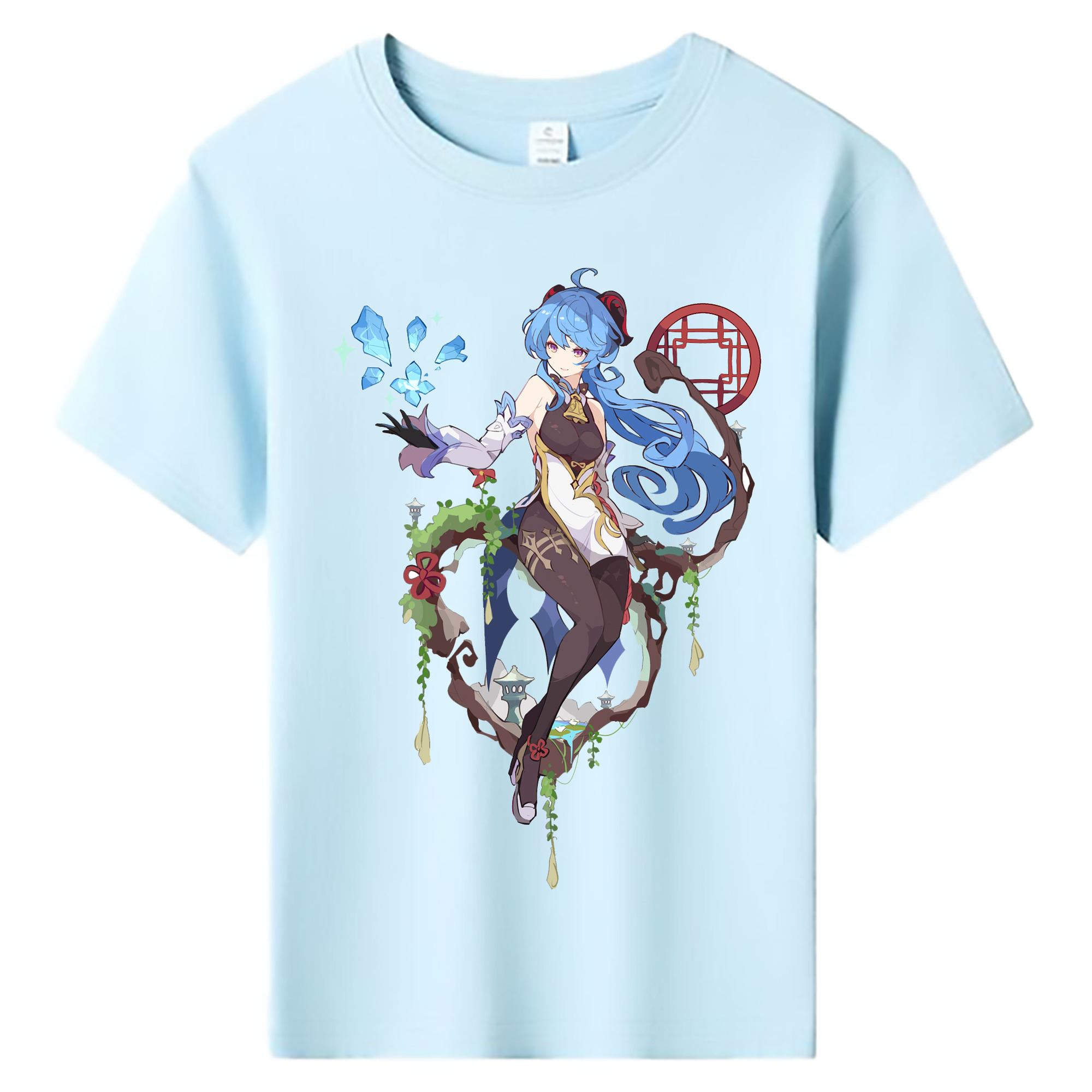 げんし神 甘雨 かんう genshin Ganyu 綿100％キッズTシャツ（フロントプリント）